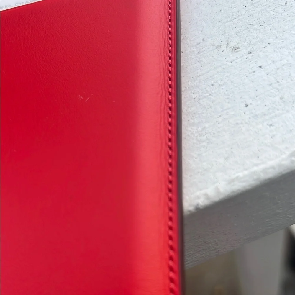 NWOT Apple Red Leather iPhone Case 12 PRO MAX